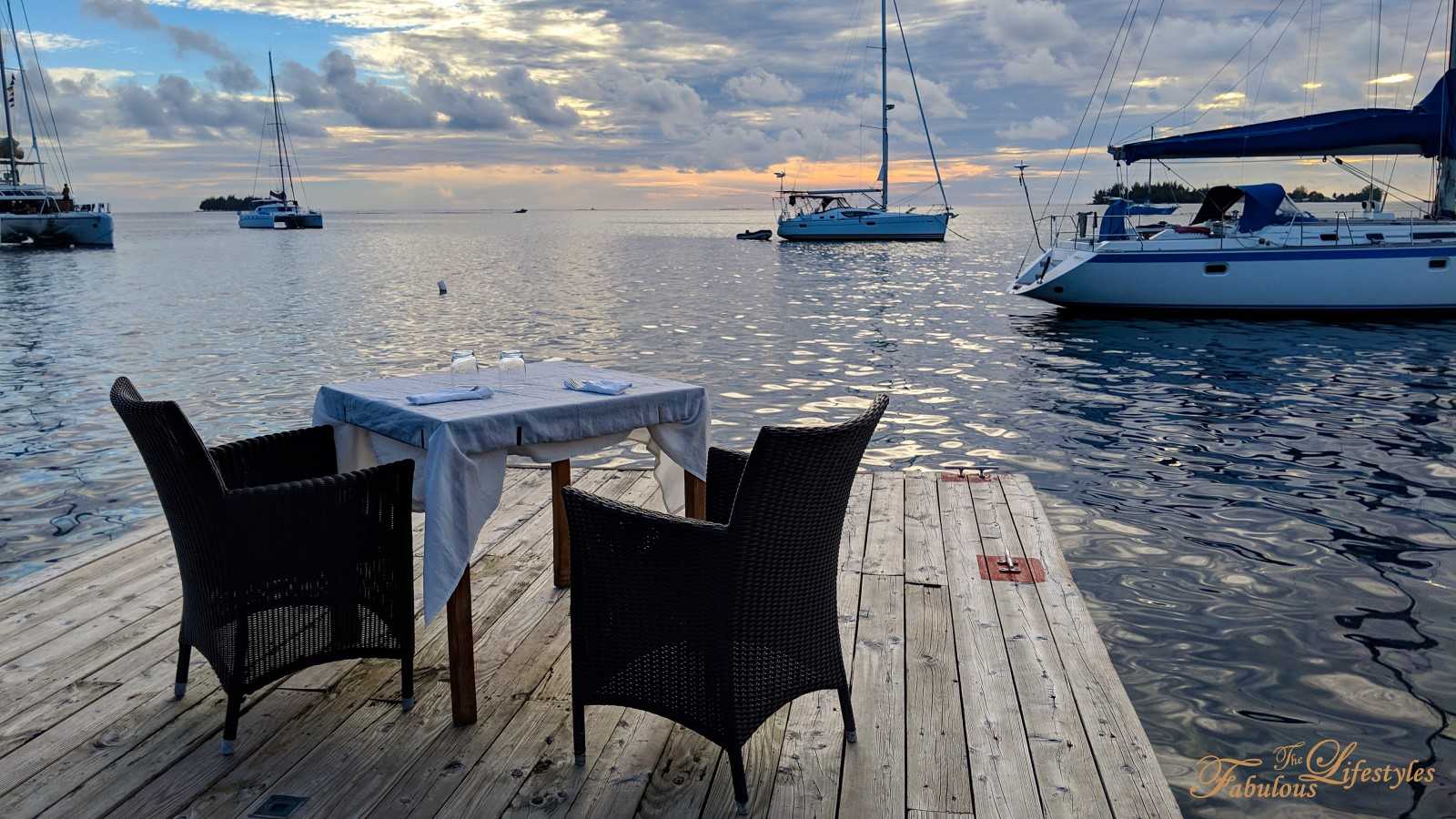 【大溪地．Bora Bora】波拉波拉絕美夕陽下的浪漫晚餐｜Bora Bora Yacht Club